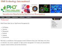 Tablet Screenshot of phdtechintl.com